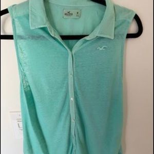 Hollister CA Women’s Size M turquoise/green sleeveless top